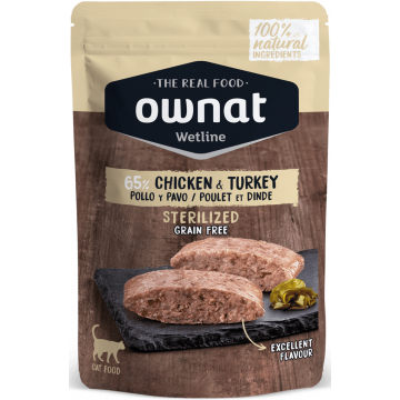 Ownat Wetline Frango e Peru 85 g