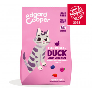 Edgard & Cooper Kitten sem Cereais pato e frango 2 Kg