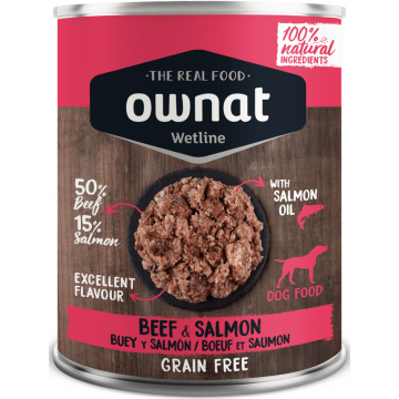 Ownat Wetline Lata de Carne e Salmão 400 g